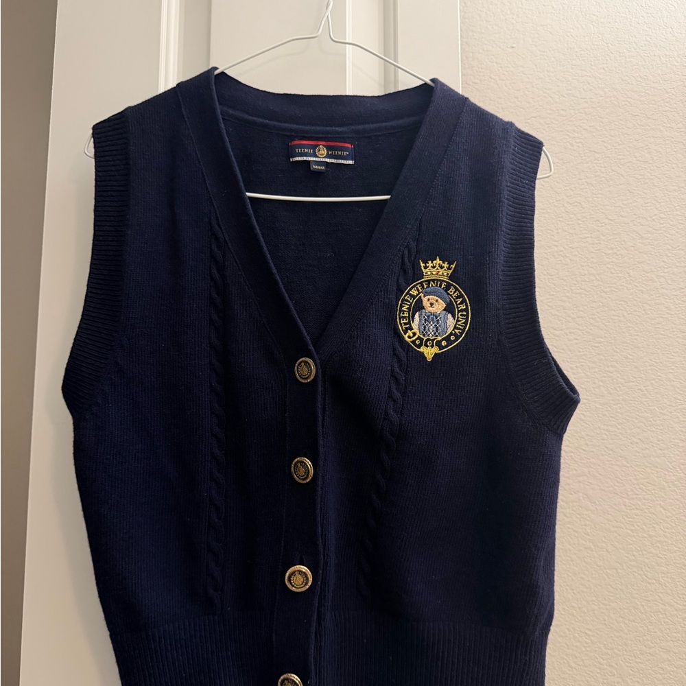 Teenie Weenie Navy Vest with Gold Crest